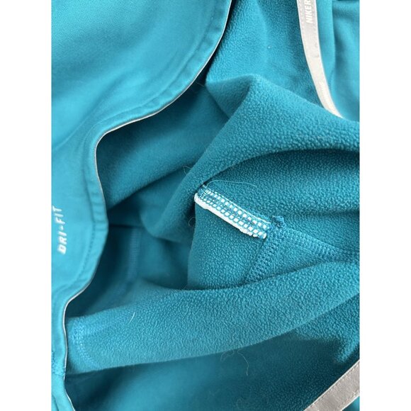 Nike Dri-FIT Hoodie Womens Medium Teal Half Zip Running Pullover Reflective - Picture 5 of 6